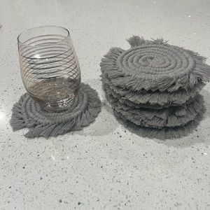 Macramé handwoven coasters